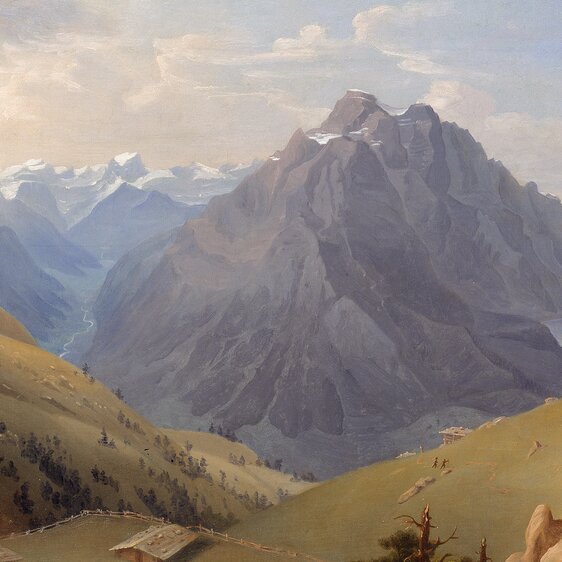 View of Mollis by Ludwig Adam Kelterborn, 1856.