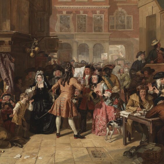 Szene in der Londoner «Change Alley», 1720