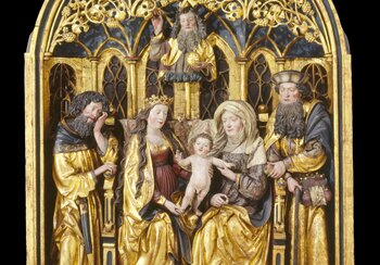 Altar screen featuring the Virgin and Child with St Anne. Augustin Henkel, 1521. | © Photo: Swiss National Museum
