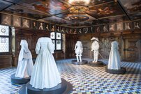 Originaler Saal mit Gemälden von 1667 aus dem Haus zum «Langen Stadelhof» in Zürich