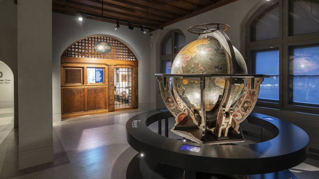 Himmelsglobus, hergestellt von Jost Bürgi, 1594. Messing vergoldet
