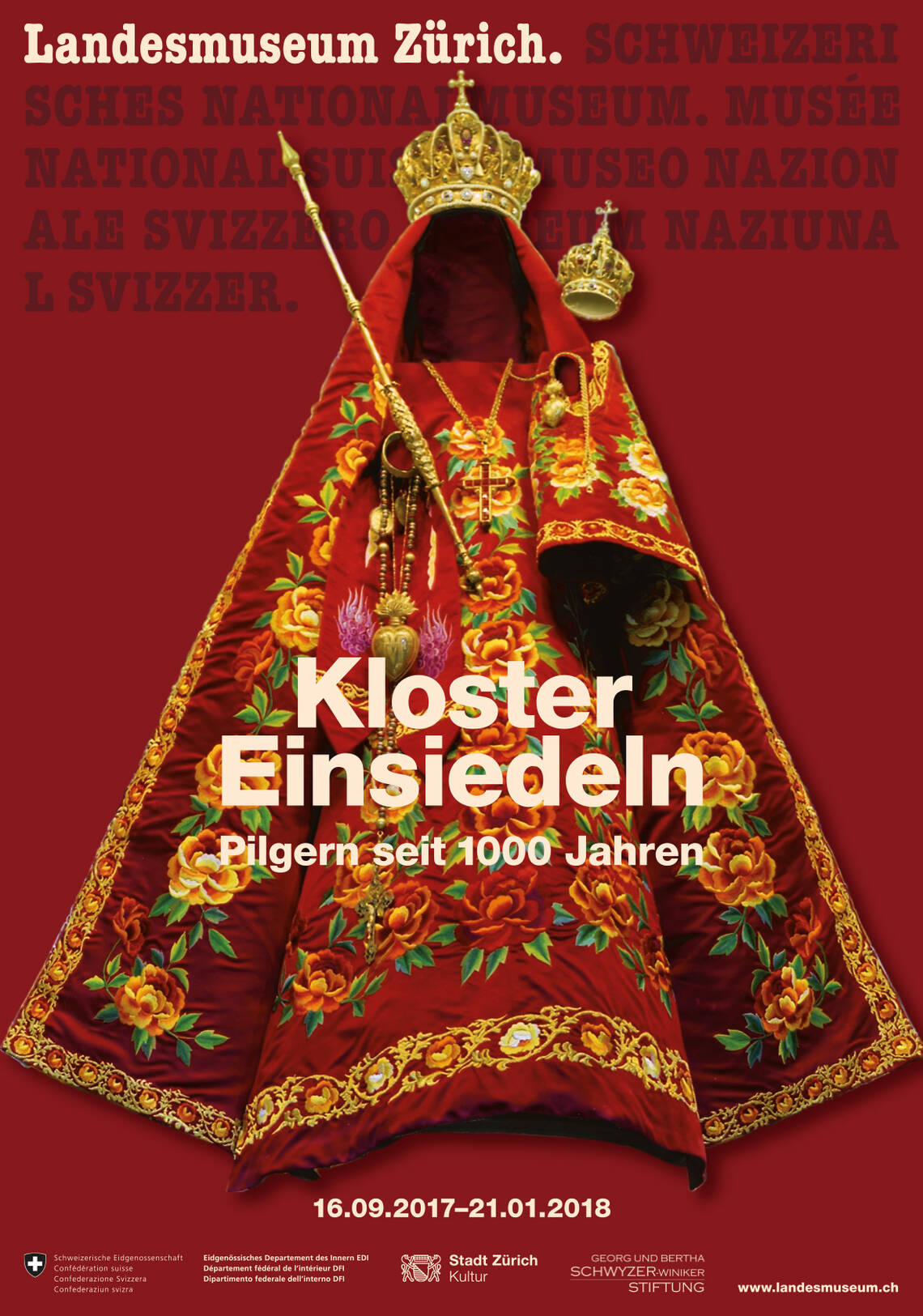 Plakat der Ausstellung "Einsiedeln"