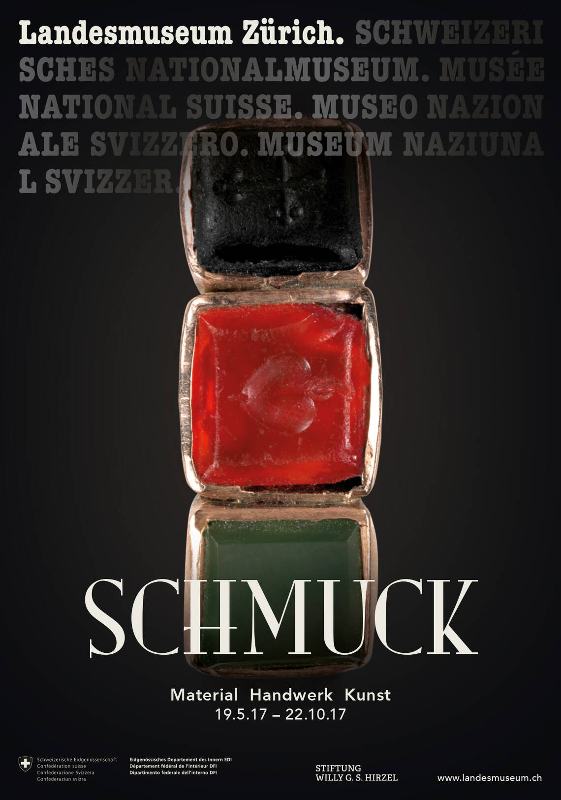 Plakat der Ausstellung "Schmuck"