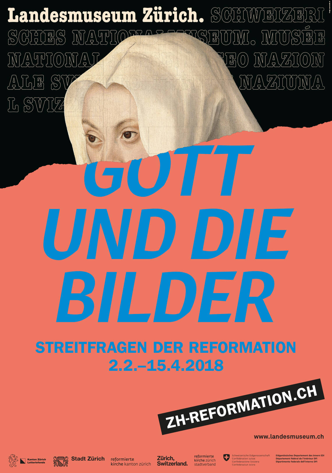 Affiche de l'exposition "Questions litigieuses de la Réforme".