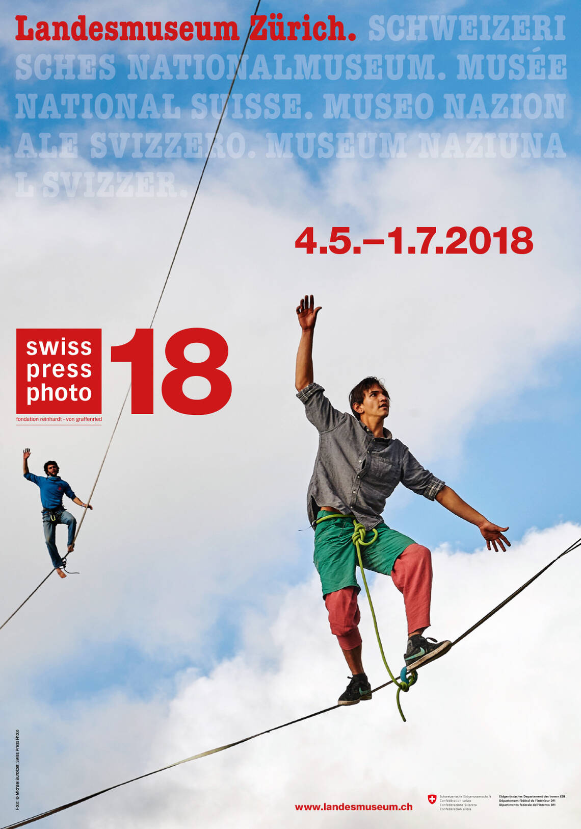 Poster of the "Swiss Press Photo 18" exhibition