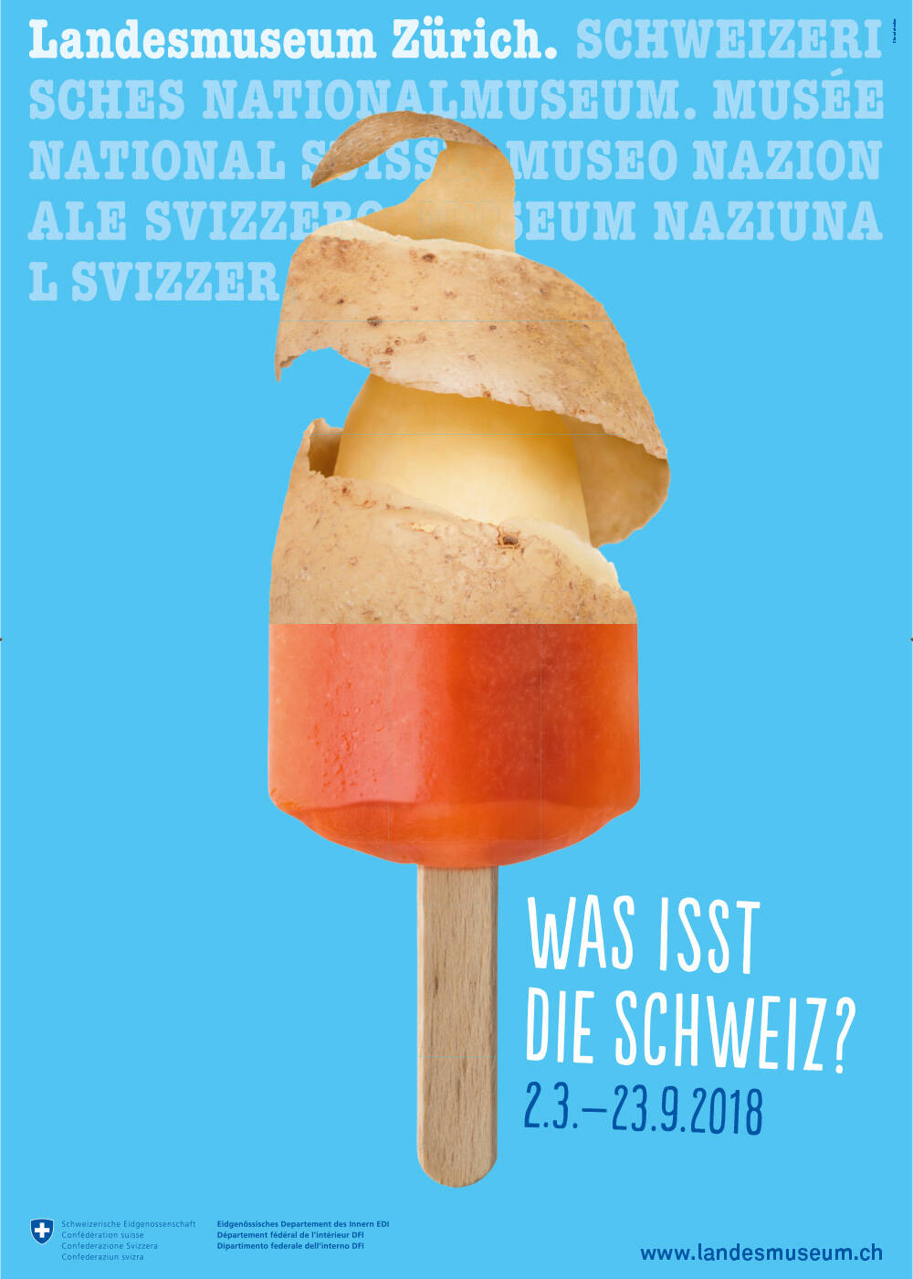 Plakat der Ausstellung "Was isst die Schweiz"