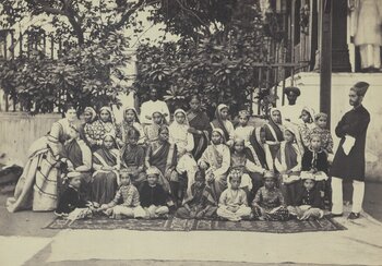 Household with Indian staff, approx. 1871 | © Sign.-No Dept 42/1809, Municipal Archives, Winterthur