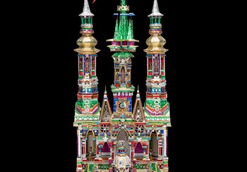 Presepe di Cracovia, 1950–2000, carta stagnola, prestito di Doris Bühlmann | © Museo nazionale svizzero
