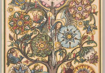 Calendario dell'Avvento, albero in fiore dell’Avvento, 1936 ca., Sulamith Wülfing, casa editrice Sulamith Wülfing, Wuppertal-Elberfeld Prestito di Evelyne Gasser, Lenzburg | © Museo nazionale svizzero