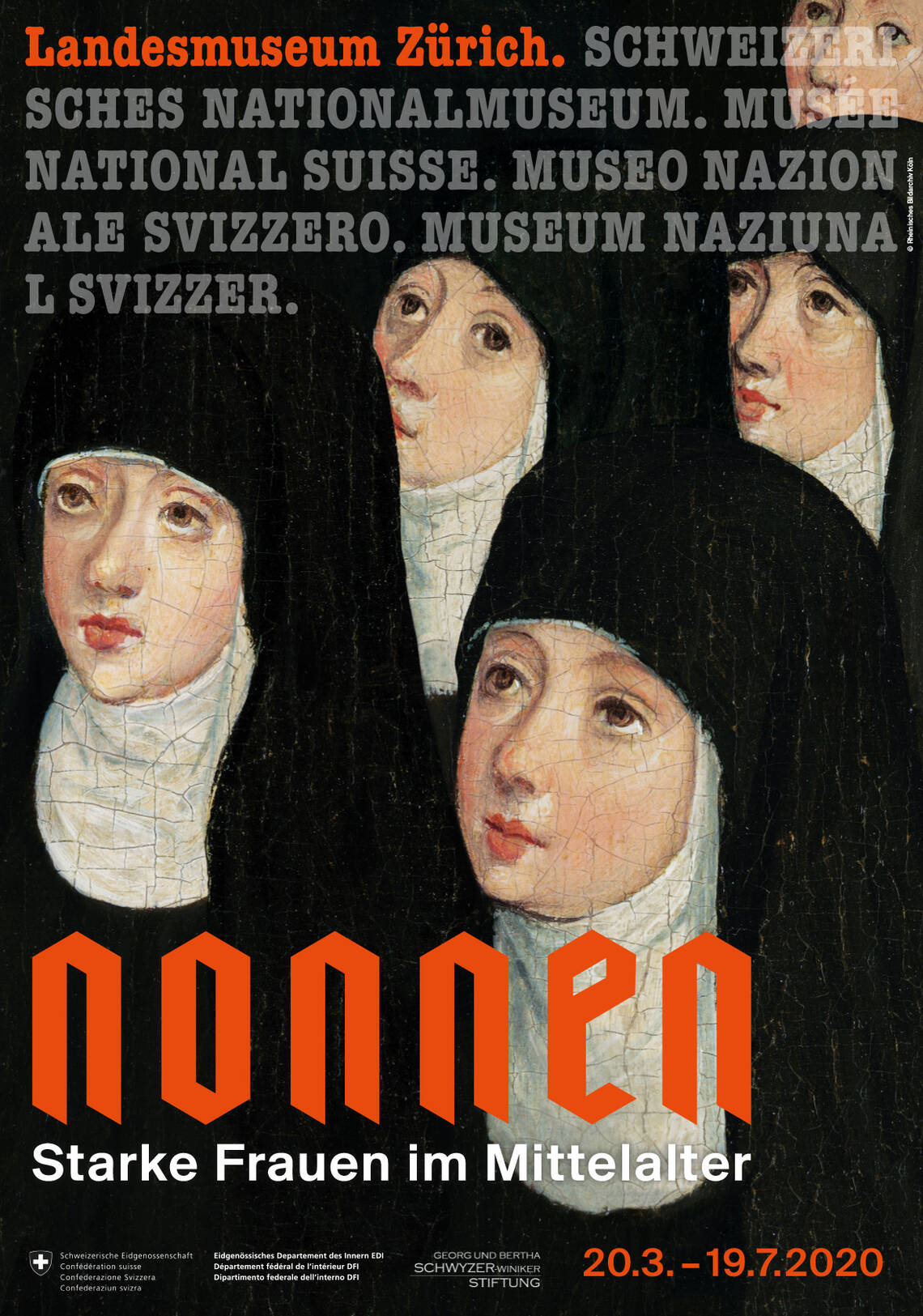 Plakat der Ausstellung "Nonnen im Mittelalter"