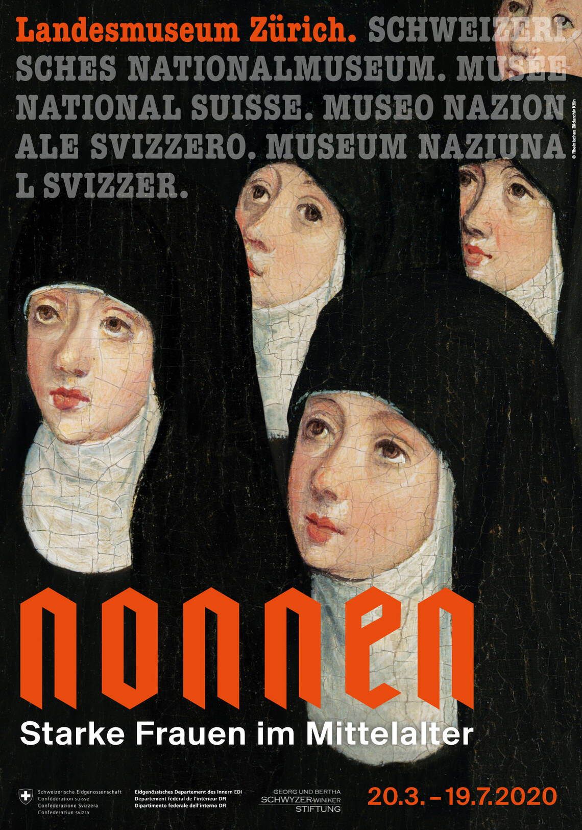 Poster della mostra "Monache nel Medioevo