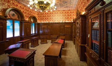 Blick in die Ausstellung "Bundesräte"