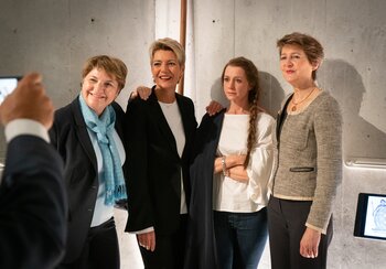 Les conseillères fédérales en visite au Musée national en 2019 | © Photo: Musée national suisse