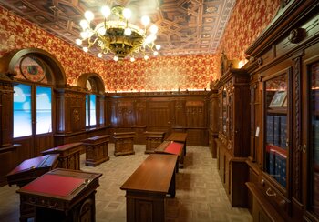 Salle de séance du Conseil Fédéral en miniature | © Photo: Musée national suisse