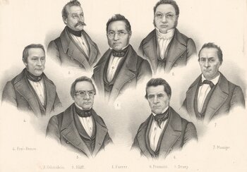Le Conseil fédéral de 1848 | © Zentralbibliothek Zürich, collection graphique et archives photographiques