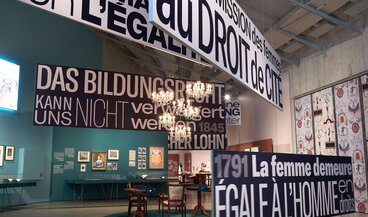 Blick in die Ausstellung "Frauen.Rechte"