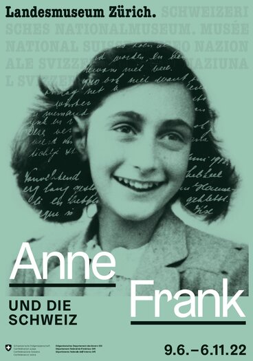 Poster della mostra "Anne Frank e la Svizzera