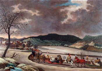 Schlittenfahrt der Familie Hirzel von Wülflingen nach Winterthur | © © Schweizerisches Nationalmuseum