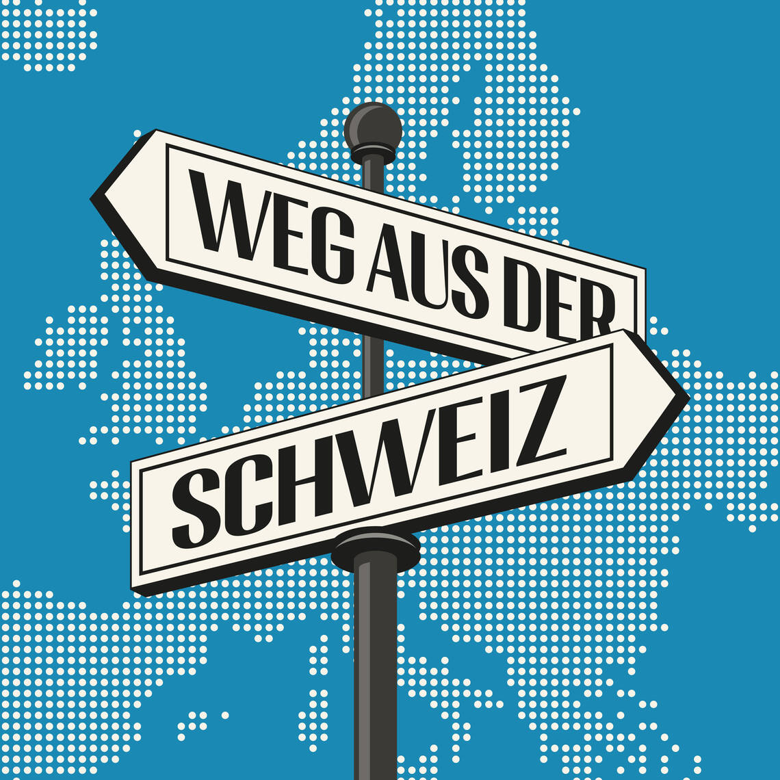 Key-Visual der Ausstellung "Weg aus der Schweiz"