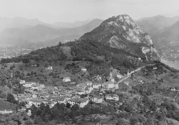 Veduta di Carona con il San Salvatore | © Bibliothek und Archiv Aargau
