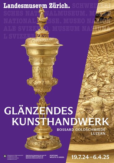 Keyvisual der Ausstellung Glänzendes Kunsthandwerk. Bossard Goldschmiede Luzern
