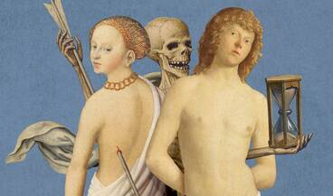 Key visual of the exhibition coveted. cared for. martyred. Bodies in the Middle Ages 