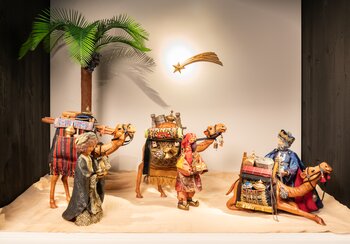 Le cavalcature dei Re Magi | © Hanny Roduner Krippenkunst, Zürich
