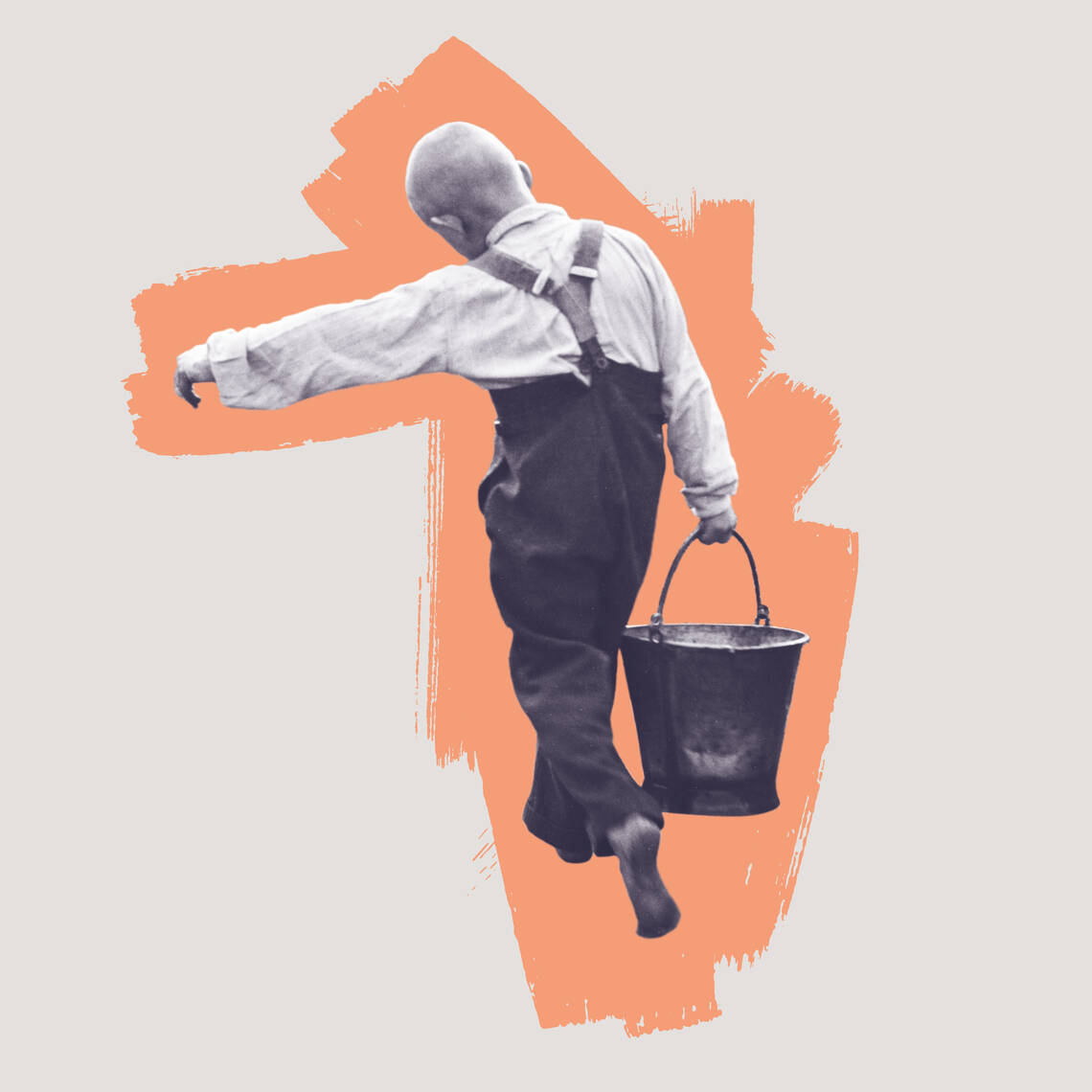 Key visual of the exhibition «Born into poverty. Child labourers». Image (detail): Fetching fresh water from a spring, Unteriberg Schwyz, 1947 © Theo Frey / Fotostiftung Schweiz | © Theo Frey / Fotostiftung Schweiz