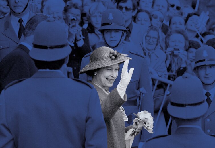 Key visual of the exhibition «Visiting Royals. From Sisi to Queen Elizabeth»