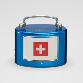 Key visual of the exhibition «Switzerland, the land of banks»