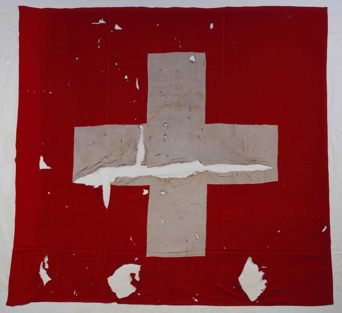 Flagge der Schweizer Botschaft in Berlin von 1945