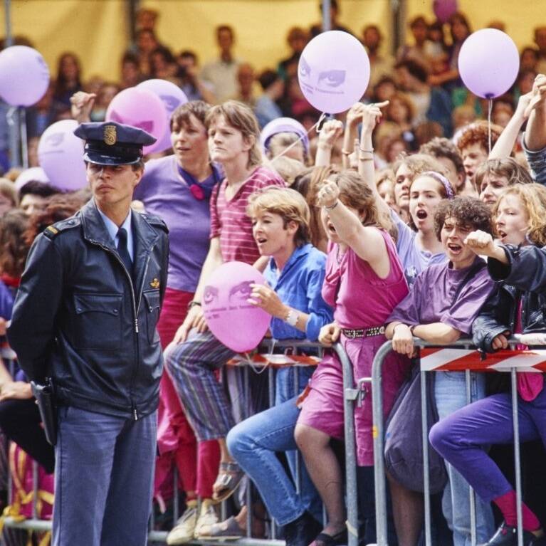 Bild des Frauenstreiks von 1991.