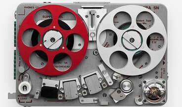 Spionagerekorder, Tonbandgerät Nagra SN, Kudelski, 1973, Schweizerisches Nationalmuseum.