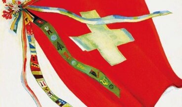 Detail of the poster for the Swiss National Exhibition of 1939 in Zurich.