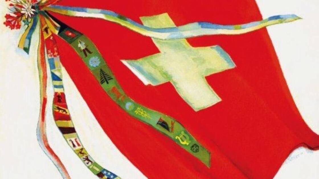 Detail of the poster for the Swiss National Exhibition of 1939 in Zurich.