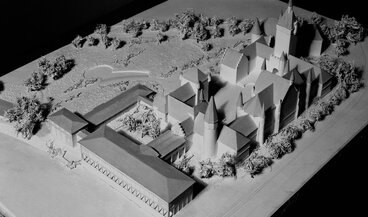 Architekturmodell für ein Erweiterungsprojekt von Albert Heinrich Steiner, 1944.