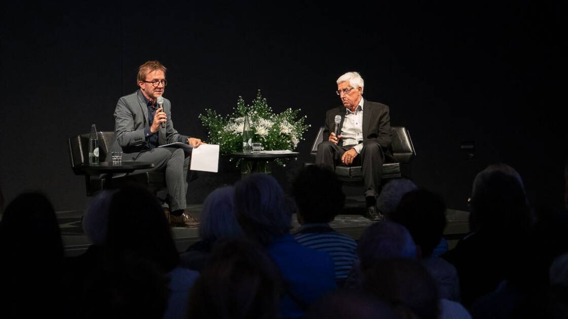 Der Historiker Peter von Matt bei einem Gespräch im Landesmuseum