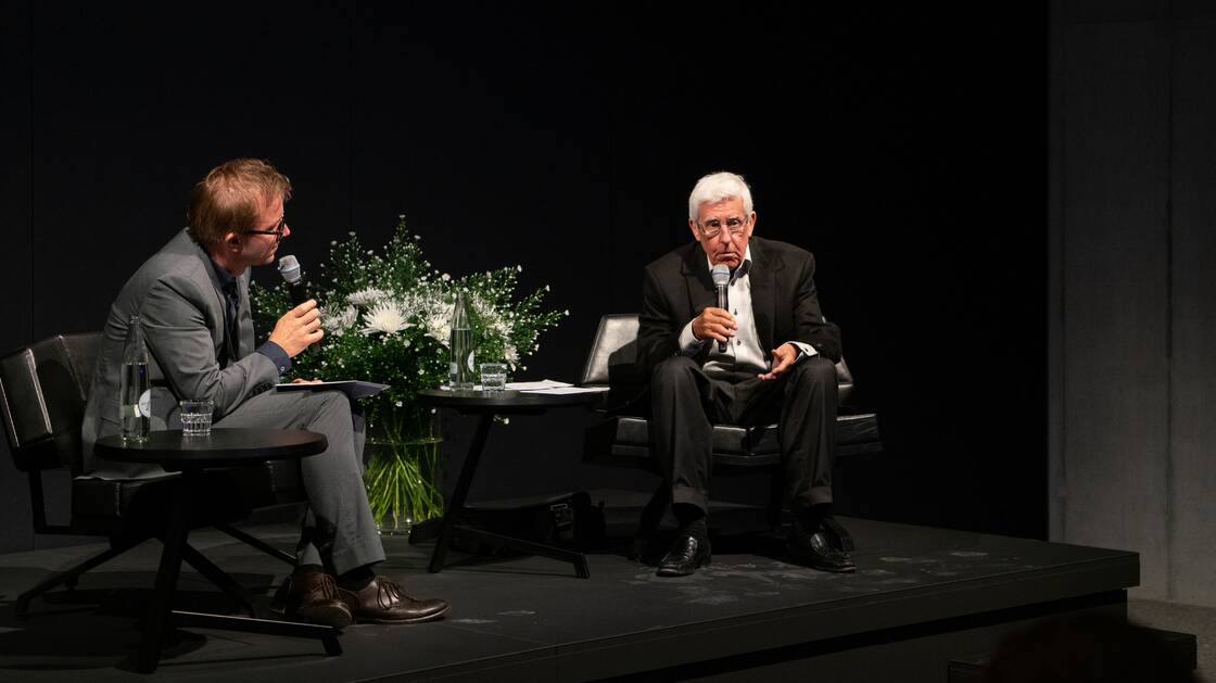 Der Historiker Peter von Matt bei einem Gespräch im Landesmuseum
