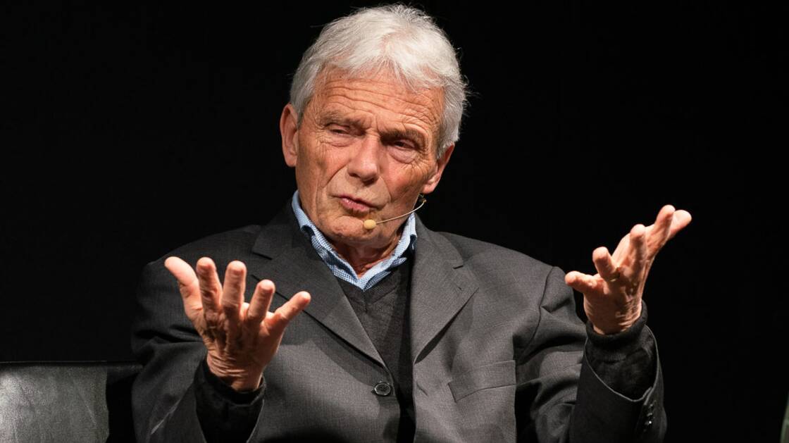Der Historiker Christian Pfister bei einem Gespräch im Landesmuseum