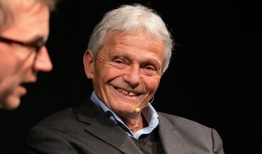Der Historiker Christian Pfister bei einem Gespräch im Landesmuseum