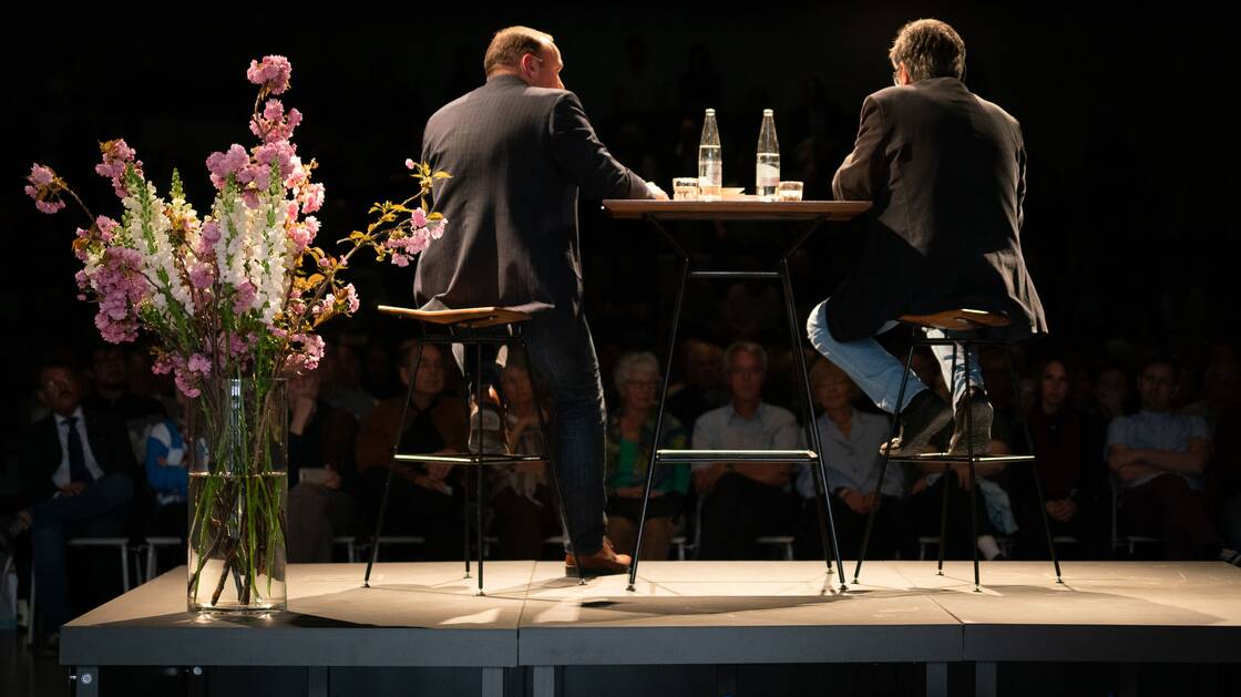 Der Schriftsteller Michail Schischkin bei einem Gespräch im Landesmuseum
