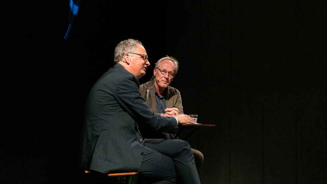 The historian Jörg Baberowski during a talk at the Landesmuseum