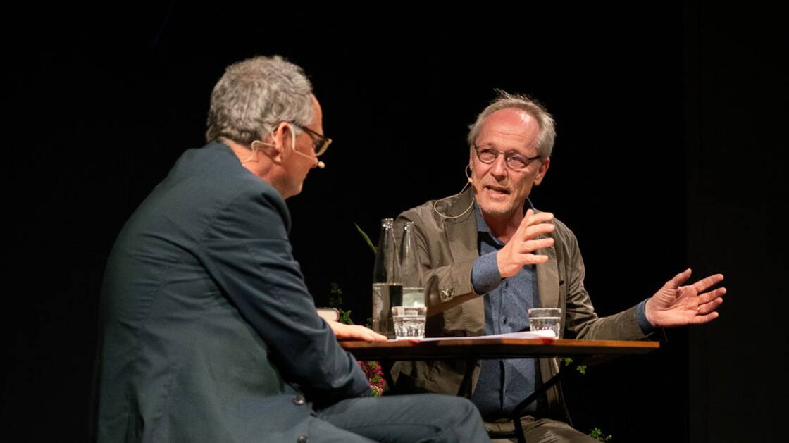 Der Historiker Jörg Baberowski bei einem Gespräch im Landesmuseum