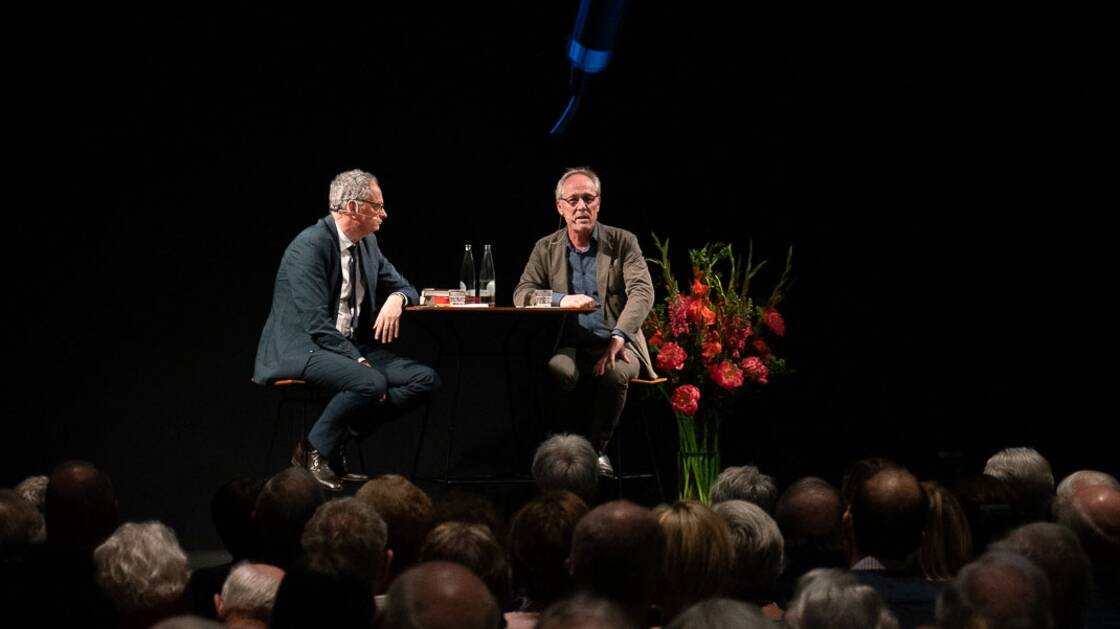 Der Historiker Jörg Baberowski bei einem Gespräch im Landesmuseum