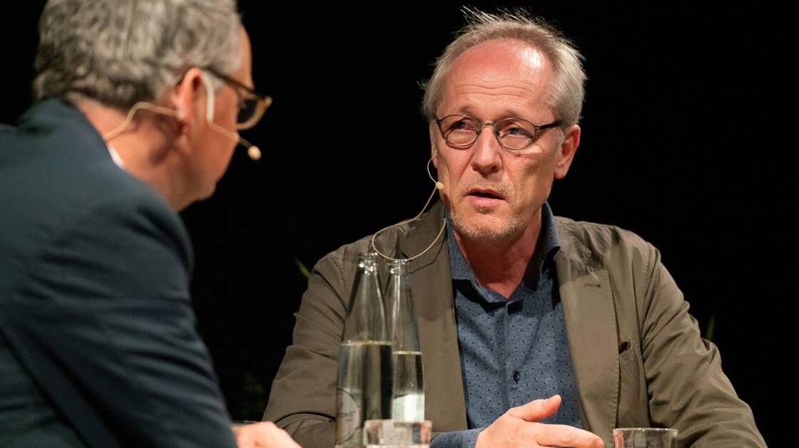 Der Historiker Jörg Baberowski bei einem Gespräch im Landesmuseum