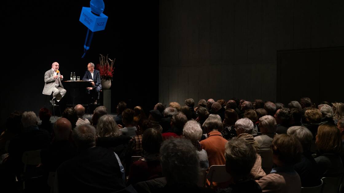 Der Schriftsteller Thomas Hürlimann bei einem Gespräch im Landesmuseum