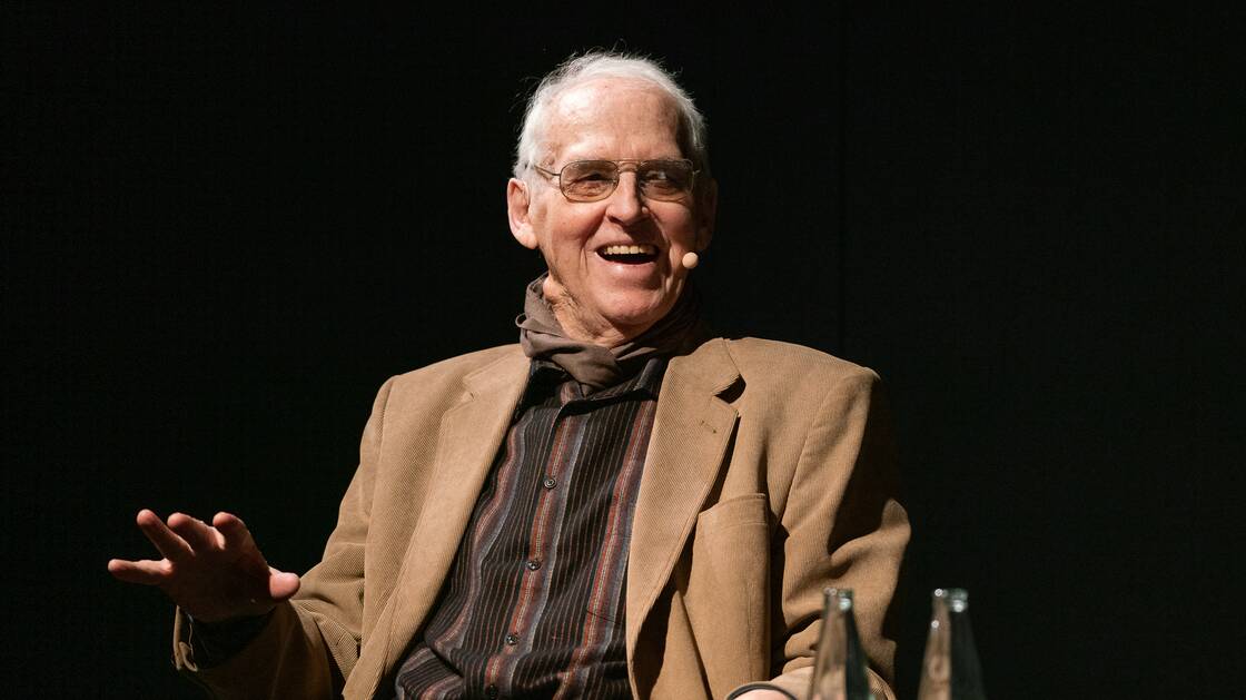 Helmut Hubacher bei einem Gespräch im Landesmuseum