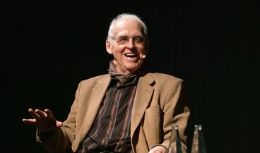 Helmut Hubacher bei einem Gespräch im Landesmuseum