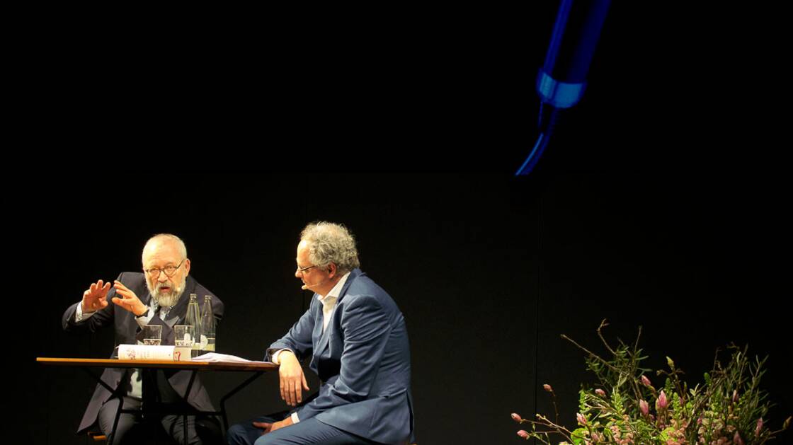 Der Historiker Herfried Münkler bei einem Gespräch im Landesmuseum