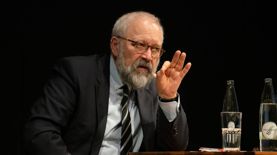 Der Historiker Herfried Münkler bei einem Gespräch im Landesmuseum